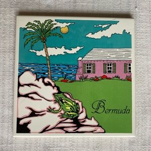 Vintage Souvenir Tile of Bermuda - Trivet (Hot Plate).